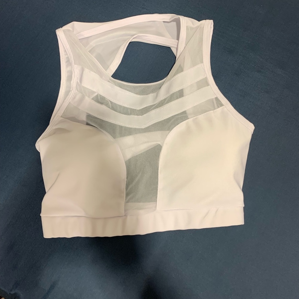 Brand new never worn White mesh sports bra!